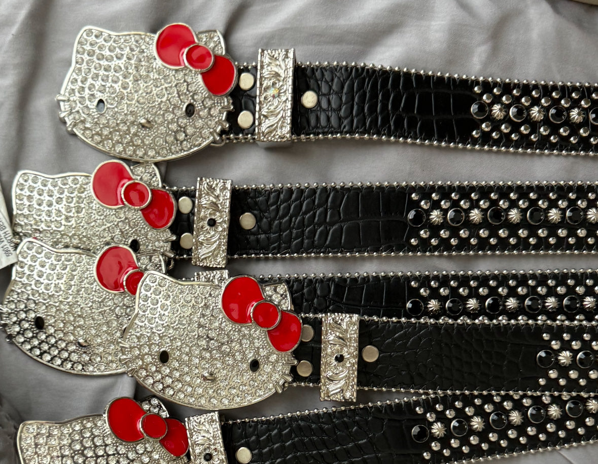 black hello kitty belt