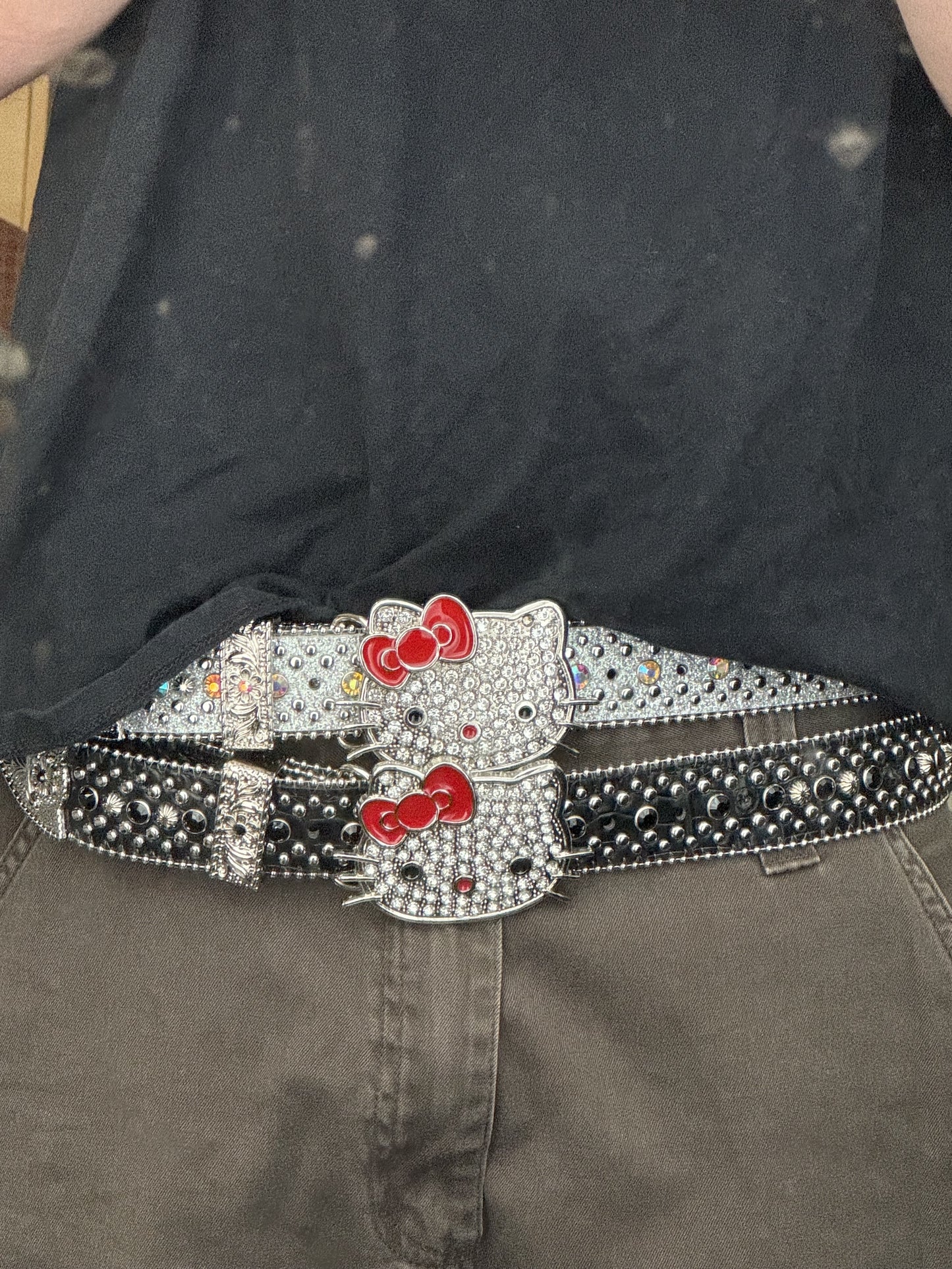 og black hello kitty belt